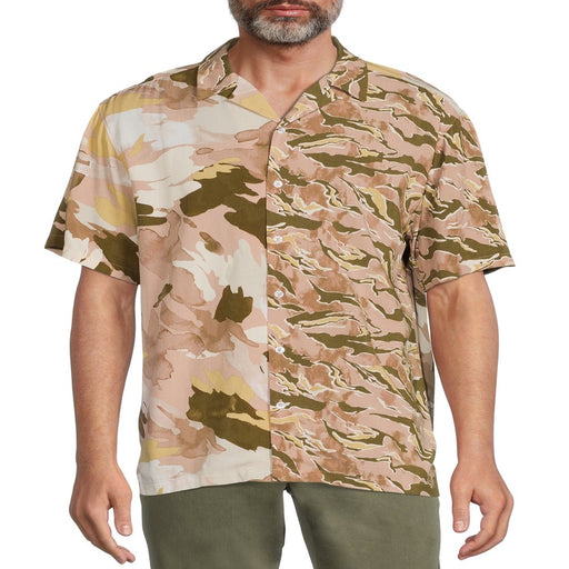 No Boundaries Men'S and Big Men'S Rayon Resort Shirt with Short Sleeves