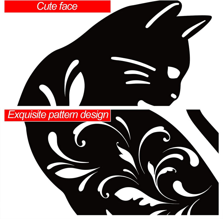 3 Pack Metal Cat Garden Statues Black Cat Silhouette Cat Decorative Garden Stakes Garden Outdoor Statues Animal Stakes for Yard Decor and Lawn Ornaments