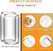 Glass Cups with Lids and Straws 4Pcs Set 16Oz Iced Coffee Cups,Glass Coffee Cups with Lids and Straw,Beer Can Glass with Lids and Straw