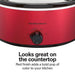 Slow Cooker, Large Capacity, Serves 7+, 6 Quarts, Red, 33666