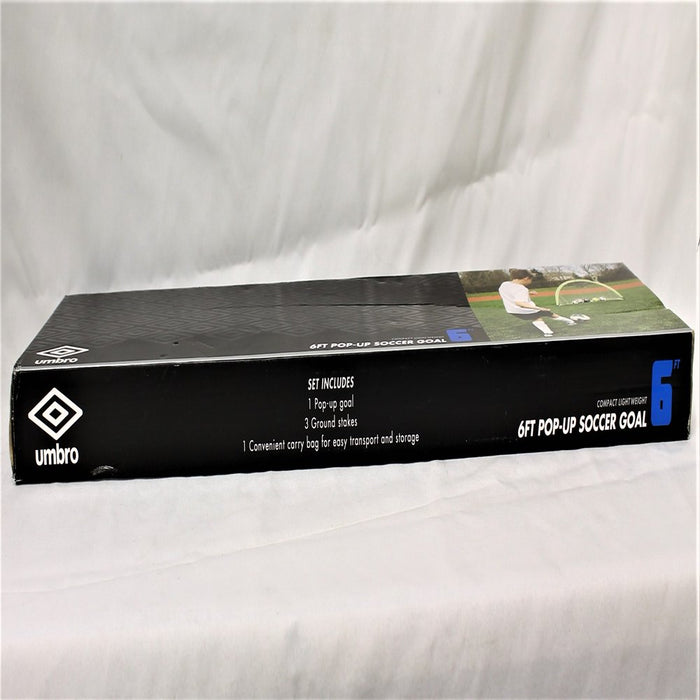 Umbro Soccer Goal Nets, Portable Pop-Up Set with Lime Green Zipper Storage Bag