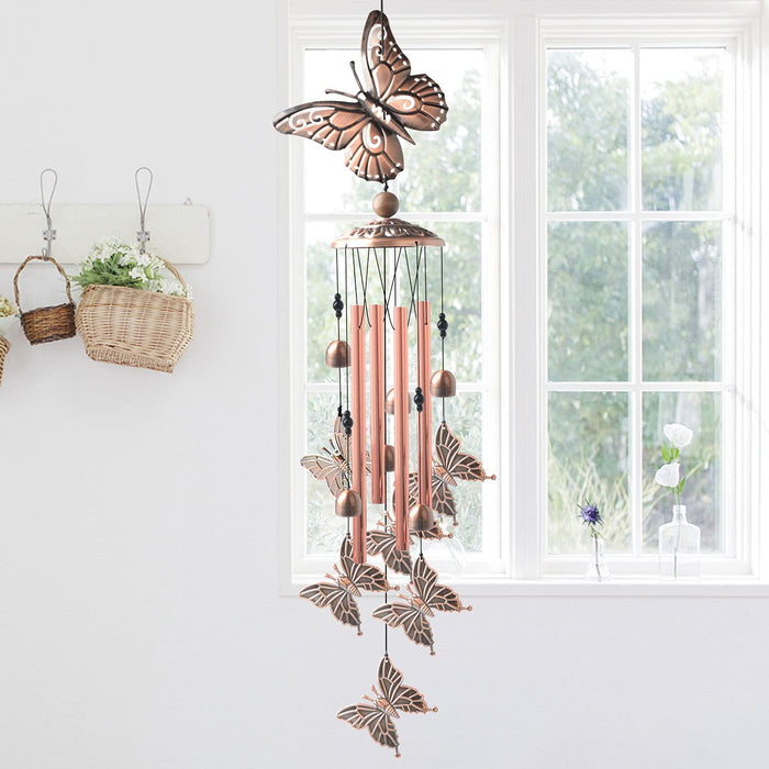 Butterfly Wind Chimes, Christmas Wind Chimes, Gifts for Mom Copper Metal Butterfly Chimes, Birthday Gifts Mother'S Day for Mom Gifts Gifts for Grandma Gifts for Women Gardening Gifts Butterfly Gifts