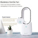 Desk Fan,Portable Bladeless Fan 11.8 Inch Small Personal Cooling Fan with 5 Colors Touch Control LED Light,Quiet Table Fan for Home, Office, Bedroom