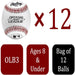 8U Official League OLB3 Practice Youth Baseballs in Mesh Bag, 12 Pieces