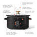 Beautiful 6QT Programmable Slow Cooker, Black Sesame by Drew Barrymore