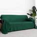 Cotton Geometrical Sofa Cover, Sectional Couch Covers for 1 Cushion Couch Couch Cover Living Room Throws Blankets Sofa Slipcovers, Furniture Protector for Pets (Medium, 71" X 91", Green)