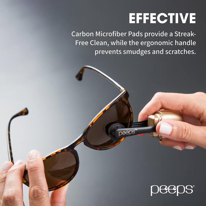 Carbonklean Glasses Cleaner - for Eyeglasses, Reading Glasses, and More - Lens Cleaner with Carbon Microfiber Tech - Injected Blue - 1 Count