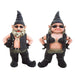 Homestyles "Biker Dude" the Biker Gnome in Leather Motorcycle Riding Gear Holding His Saddlebag Home & Garden Large Outdoor Statue 14.5"H