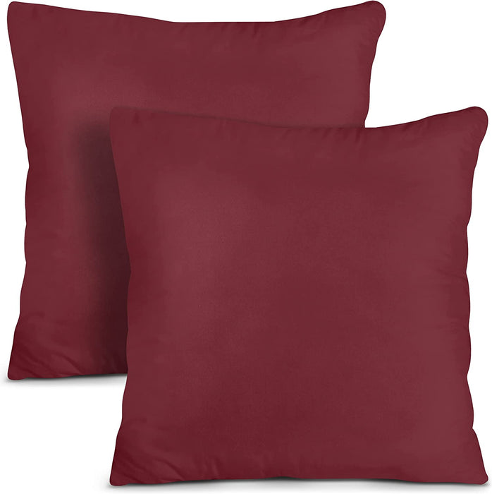 Throw Pillows Insert (Pack of 2, White) - 18 X 18 Inches Bed and Couch Pillows - Indoor Decorative Pillows