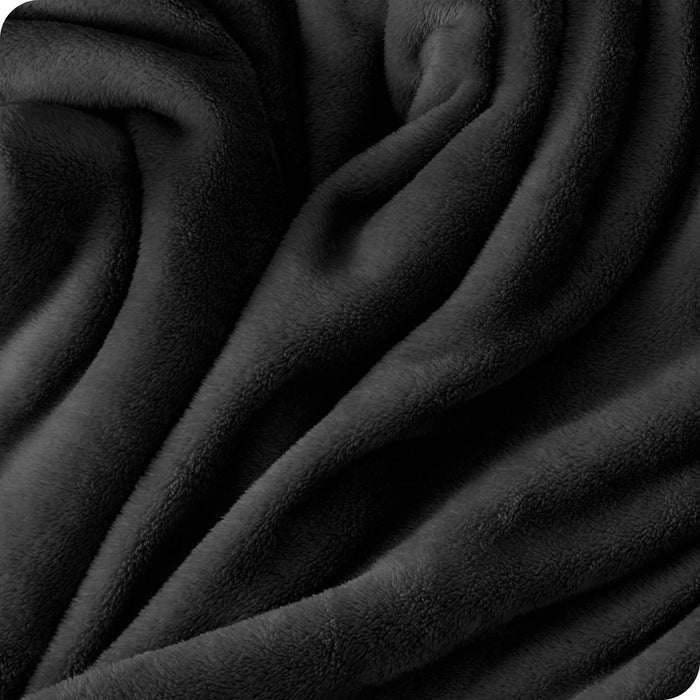 Microplush Fleece Blanket, Plush, Ultra Soft, Full/Queen, Black