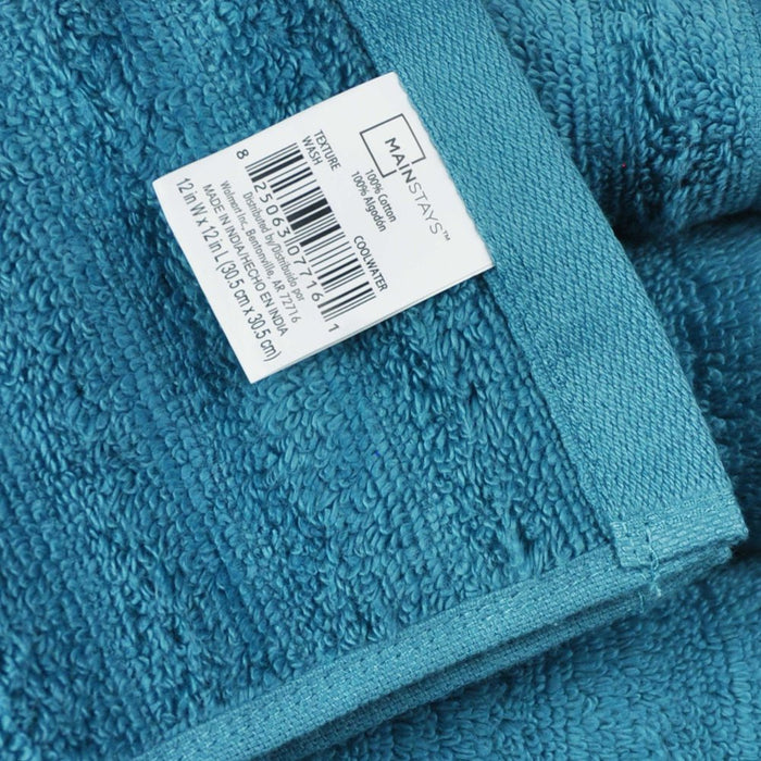 Mainstays Performance Textured Bath Sheet, 62" X 30", Cool Water