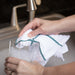 Cotton Terry Kitchen Dishcloth, 8 Pack, 12 in X 12 In, Blue Check