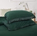 3Pcs Fringe Emerald Green Tassel Comforter Set Queen Boho Bohemian Cute Soft Tufted Microfiber Bedding Sets Modern Style for Men and Women (1Comforter + 2 Pillowcases)