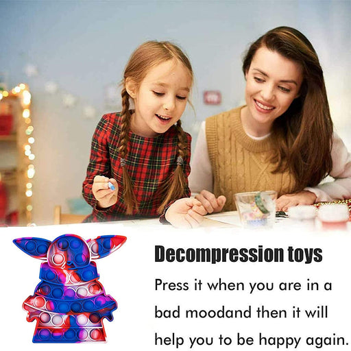 Tie-Dye Pop Toy, Push Pop Pop Bubble Fidget Toy, Silicone Squeeze Sensory Tools to Relieve Emotional Stress for Autism Kids Adults (Ty-2)