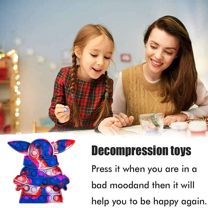 Tie-Dye Pop Toy, Push Pop Pop Bubble Fidget Toy, Silicone Squeeze Sensory Tools to Relieve Emotional Stress for Autism Kids Adults (Ty-2)