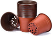 50 Pcs 6 Inch Plants Nursery Pots Reusable Plant Seeding Nursery Pot Waterproof Plastic Pots Seed Starting Pots
