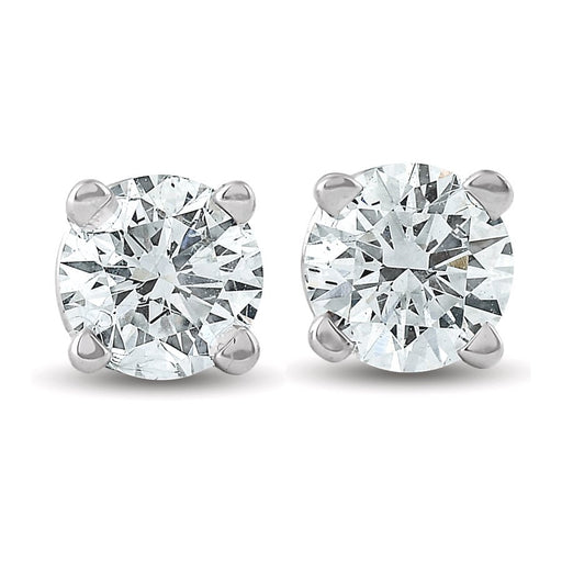 1/3 Ctw 14K White Gold Diamond Stud Earrings