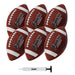 Junior Size Rubber Football - 6 Pack Deflated with Pump