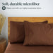 6 PC Sheet Set Sheets Deep Pockets 18" Eco Friendly Wrinkle Free Sheets Machine Washable Hotel Bedding Silky Soft - Brown Queen