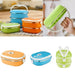 Thermal Lunch Box, 2 Layer Bento Boxes for Student/Adult,  Portable Stainless Steel Food Containers, Leak Proof Microwave Safe