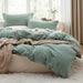Bedsure Sage Green Duvet Cover Queen Size - Soft Prewashed Queen Duvet Cover Set, 3 Pieces, 1 Duvet Cover 90X90 Inches with Zipper Closure and 2 Pillow Shams