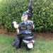 Homestyles "Biker Dude & Babe" the Biker Gnome in Leather Motorcycle Gear Riding Red and White Hogs Large Outdoor Garden Statue 12"H19:197:19