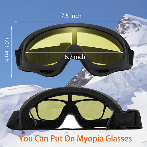 2 Pack Ski Goggles Snowboard Goggles for Men Women & Youth, Snow Goggle