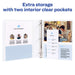 Economy View 3 Ring Binders, 1" round Rings, 4 White Binders (19200)