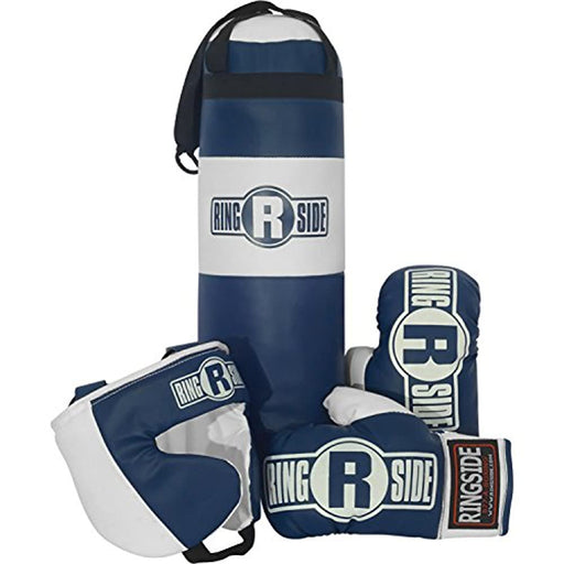 Kids Boxing Set with Mini Heavy Bag, Gloves and Headgear, Royal Blue