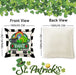 St Patricks Day Gnomes Pillow Covers 18X18 Set of 4 Home Decor, Shamrock Plaid Throw Pillows Lucky Truck Green Decor, St Patricks Day Decor Couch Pillows Covers for Sofa Farmhouse Bed