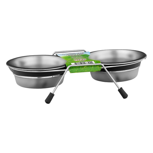 Loving Pets Silent Double Diner Cat and Dog Food Bowl