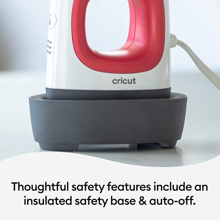 Cricut Easypress Mini Heat Press for Pressing Small Objects like Shoes, Stuffed Animals, Hats & More, 3 Heat Settings & Precision Tip, Ceramic-Coated Heat Plate, Compact & Lightweight, Raspberry
