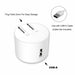 Onn. 2.4A USB Wall Charger with Foldable Plug-White, for Iphone, Ipad and Android Smartphones