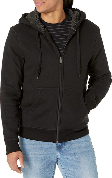 Amazon Essentials Men'S Sherpa-Lined Full-Zip Hooded Fleece Sweatshirt