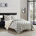 Mainstays Reverse to Sherpa Comforter Set King Polyester, Gray Plaid
