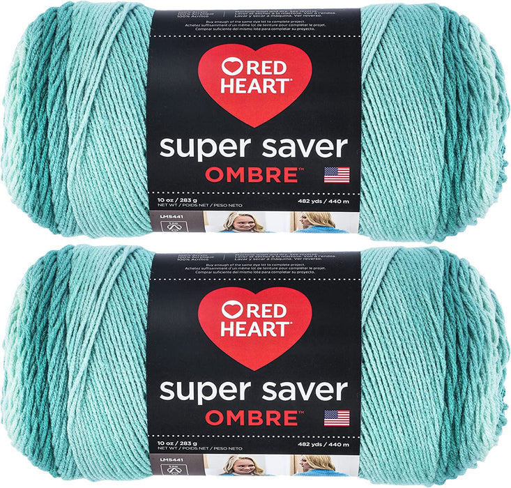 Red Heart Super Saver Jumbo Yarn, Sunny 2 Pack