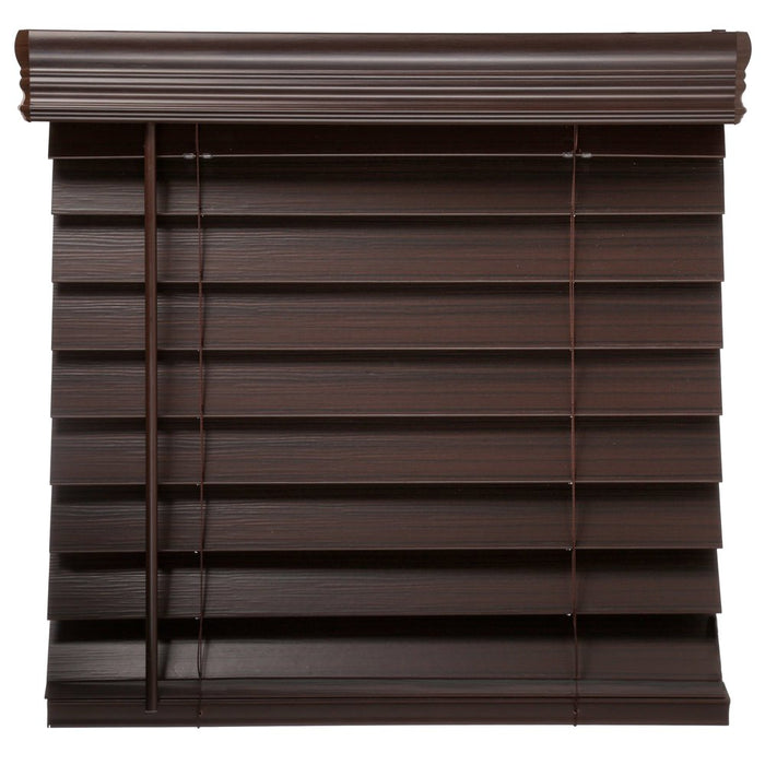 Richfield Studios 2.5" Cordless Faux Wood Blinds, Mahogany