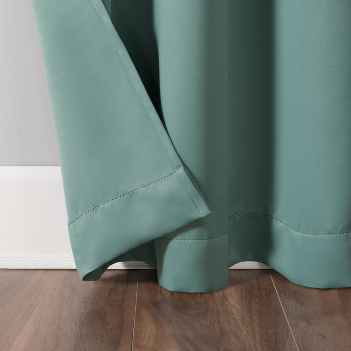 Mainstays Blackout Energy Efficient Grommet Single Curtain Panel, 40"X84", Aqua