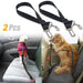 2 Pcs Adjustable Pet Dog Cat Car Seat Belt Safety Leads Vehicle Seatbelt Harness, Made from Nylon Fabric, Black