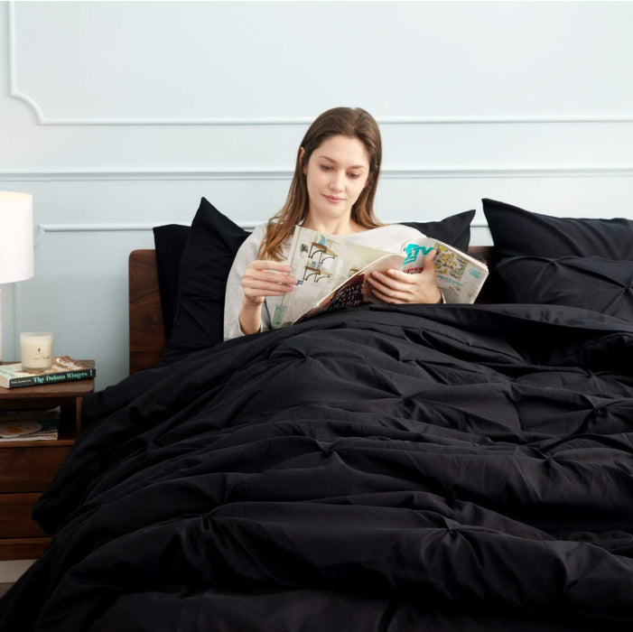 Bedsure Full Size Comforter Sets - Bedding Sets Full 7 Pieces, Bed in a Bag Black Bed Sets with Comforters, Sheets, Pillowcases & Shams,Adult & Kids Bedding