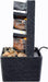 Kalona Indoor Relaxation Tabletop Fountain with Reflective Lighting and River Rocks Meditation Ladder Water Fountain Peaceful Fountains Home/Office Decor(K18036G)