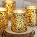 Gold Votive Candle Holders Set of 12, Mercury Glass Candle Holder for Wedding Table Centerpiece Party and Home Decor
