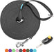 BAAPET 15 Ft 20 Ft 30 Ft 50 Ft 100 Ft Long Dog Training Leash for Dog Training, Play, Camping, or Backyard Lead with Training Clickers for Small, Medium and Large Dogs or Cats (30 Feet, Purple)