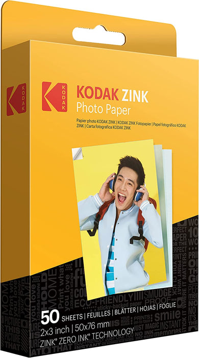2"X3" Premium Zink Photo Paper (100 Sheets) Compatible with  PRINTOMATIC,  Smile and Step Cameras and Printers
