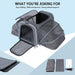 A4Pet Airline Approved Cat Carrier Expandable Dog Carriers,Soft-Sided Portable Pet Travel Washable Carrier for Kittens,Puppies,Rabbit,Hamsters