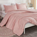 Pink Comforter Set Full Size for Girls, 3 Pieces Blush Women Plain Bedding Set & Collections, All Season Bed Set (79X90In Comforter & 2 Pillowcases)