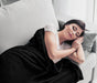 Fleece Blanket Queen Size Black 300GSM Luxury Bed Blanket Anti-Static Fuzzy Soft Blanket Microfiber (90X90 Inches)
