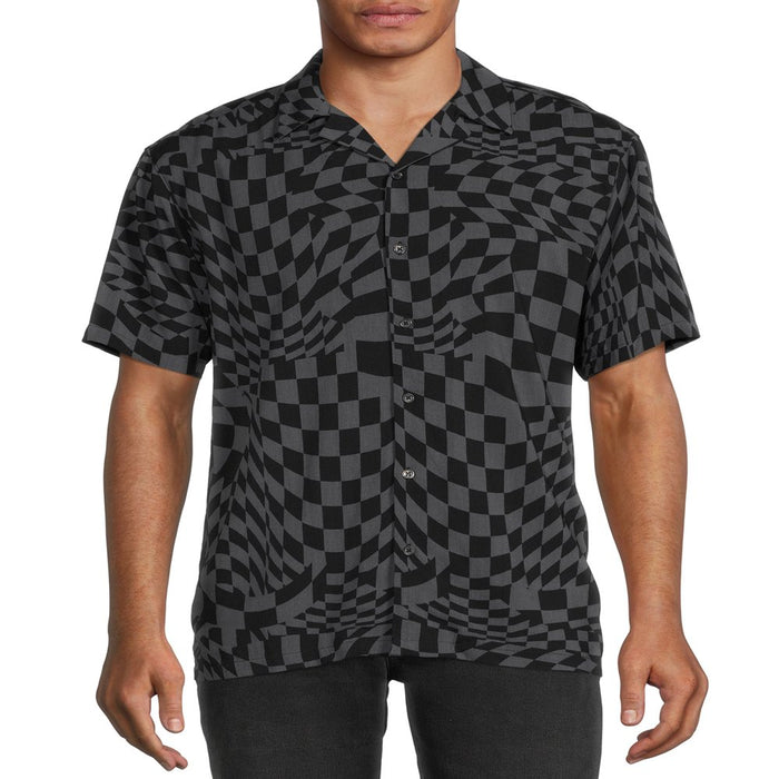 No Boundaries Men'S and Big Men'S Rayon Shirt with Short Sleeves