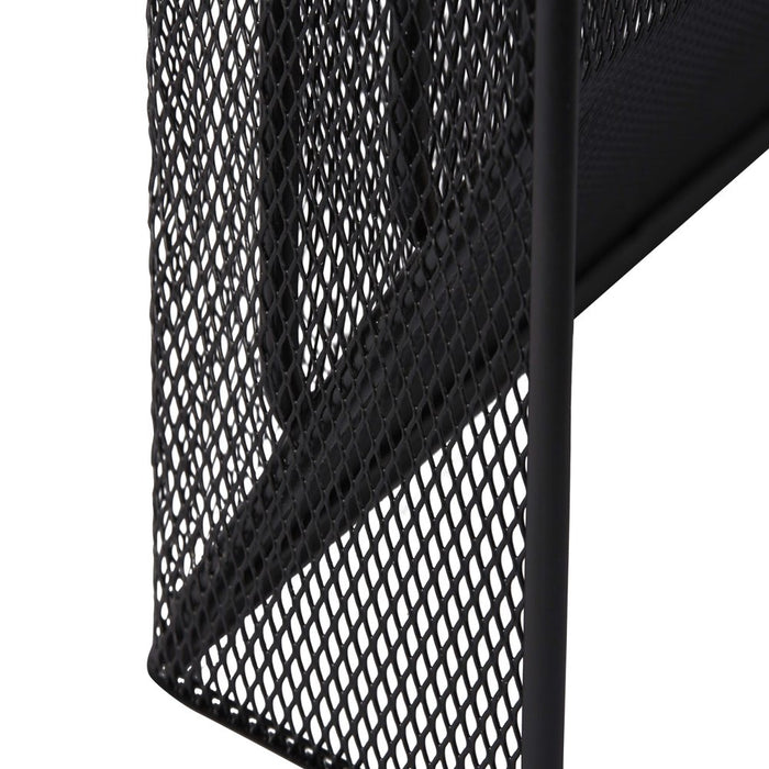 Pen + Gear,Desktop Organizers, Metal Mesh Desk Organizer with Hook,Black, 3 Compartments,