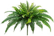 Four 40" Spread Artificial Boston Fern 32 Leaves Silk Hanging Bush Tree Plant